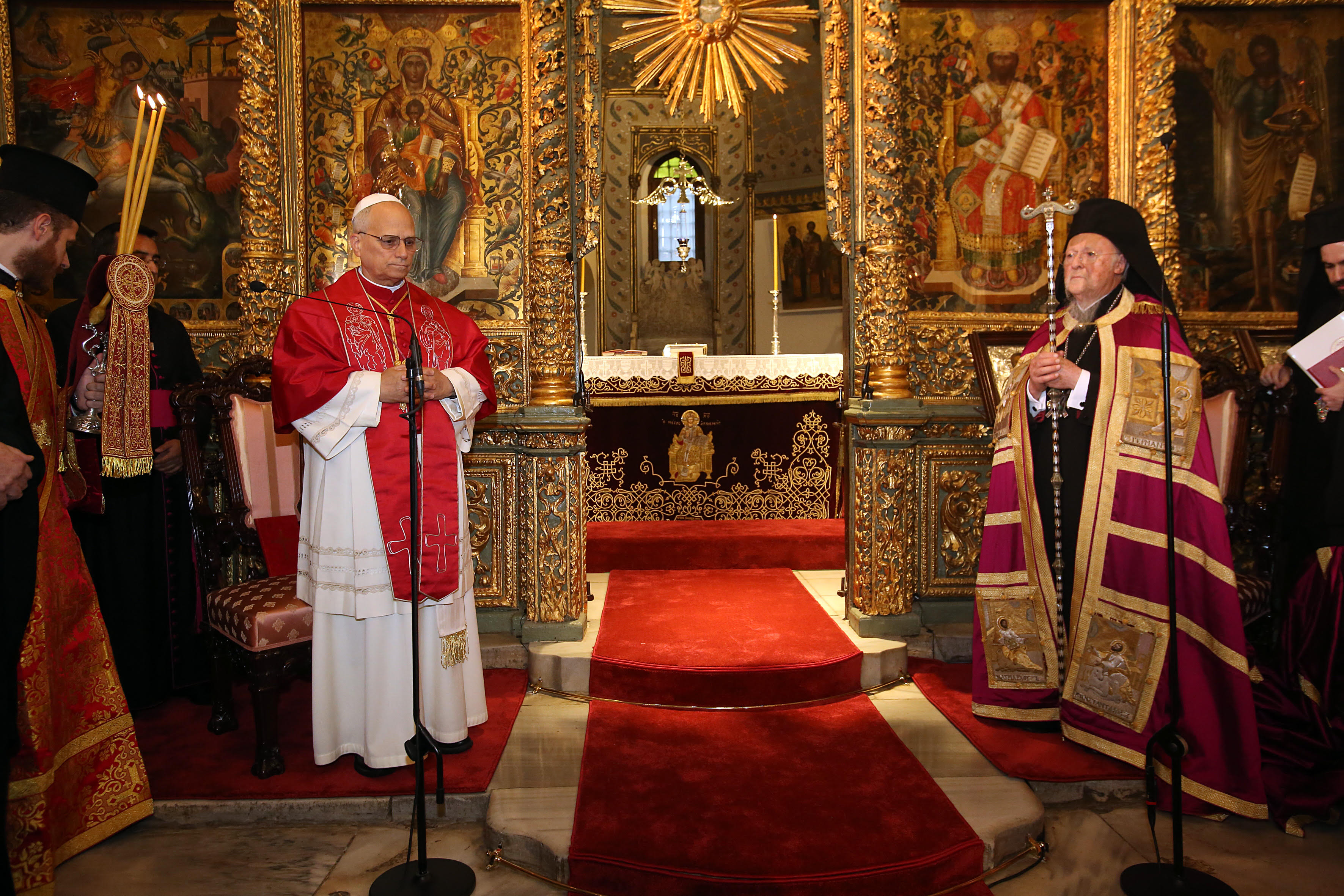 Papa 14. Leo, Ekümenik Patrikhane'yi ziyaret etti, 